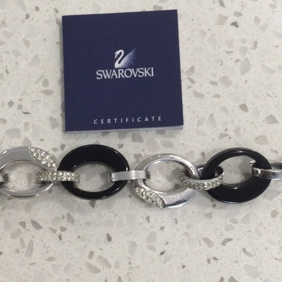 SWAROVSKI BRACELET BLACK AND SILVER - Picture 3 of 6